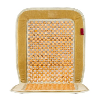 Husa scaun cu bile finisaj bej 91x45cm Husa scaun cu bile finisaj bej 91x45cm