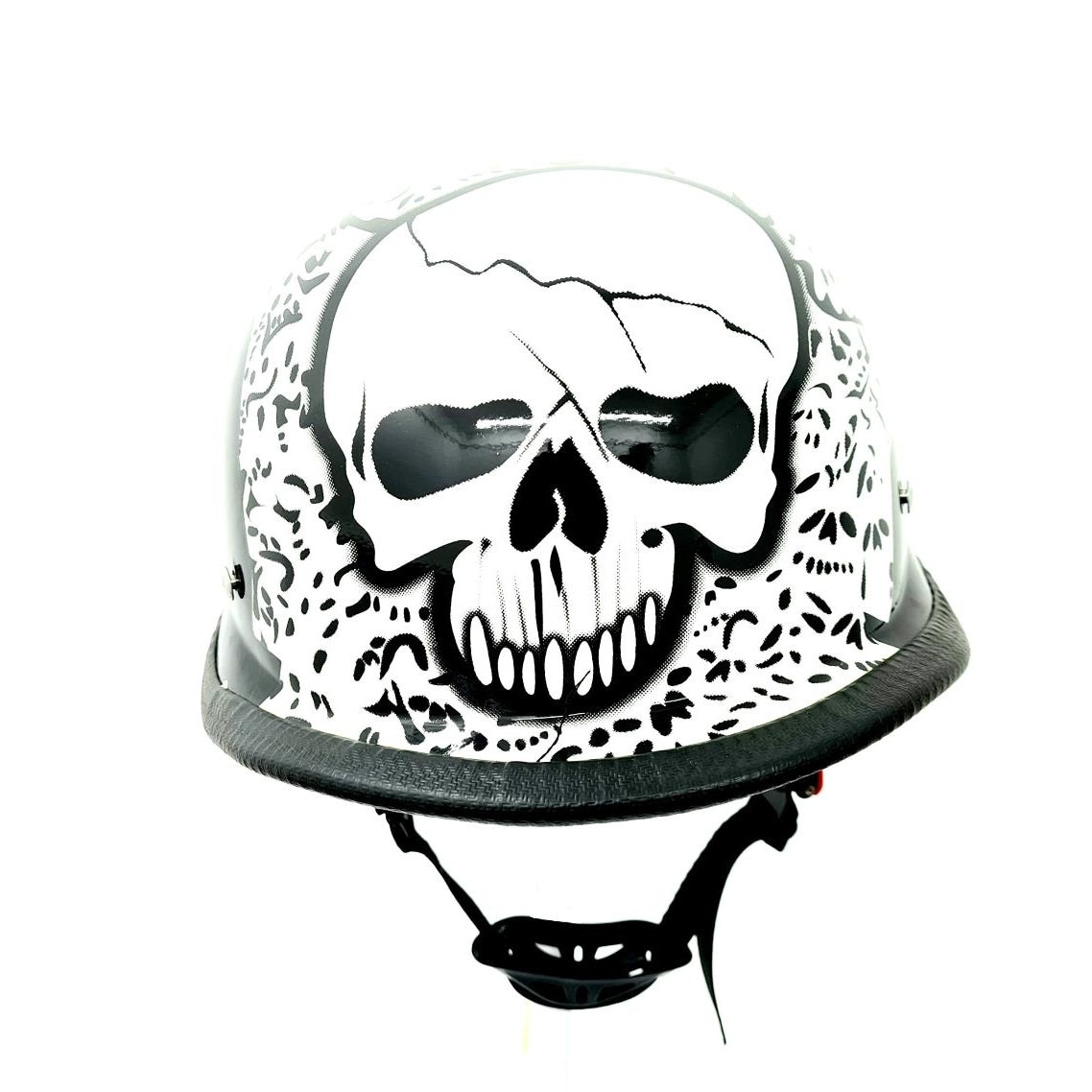 Casca Moto Vintage Stil German. Marimea L, Death Skull Ghost Rider
