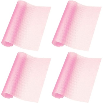 Set 4 covorase frigorifice anti-mucegai, 30x45cm, culoare roz Set 4 covorase frigorifice anti-mucegai, 30x45cm, culoare roz