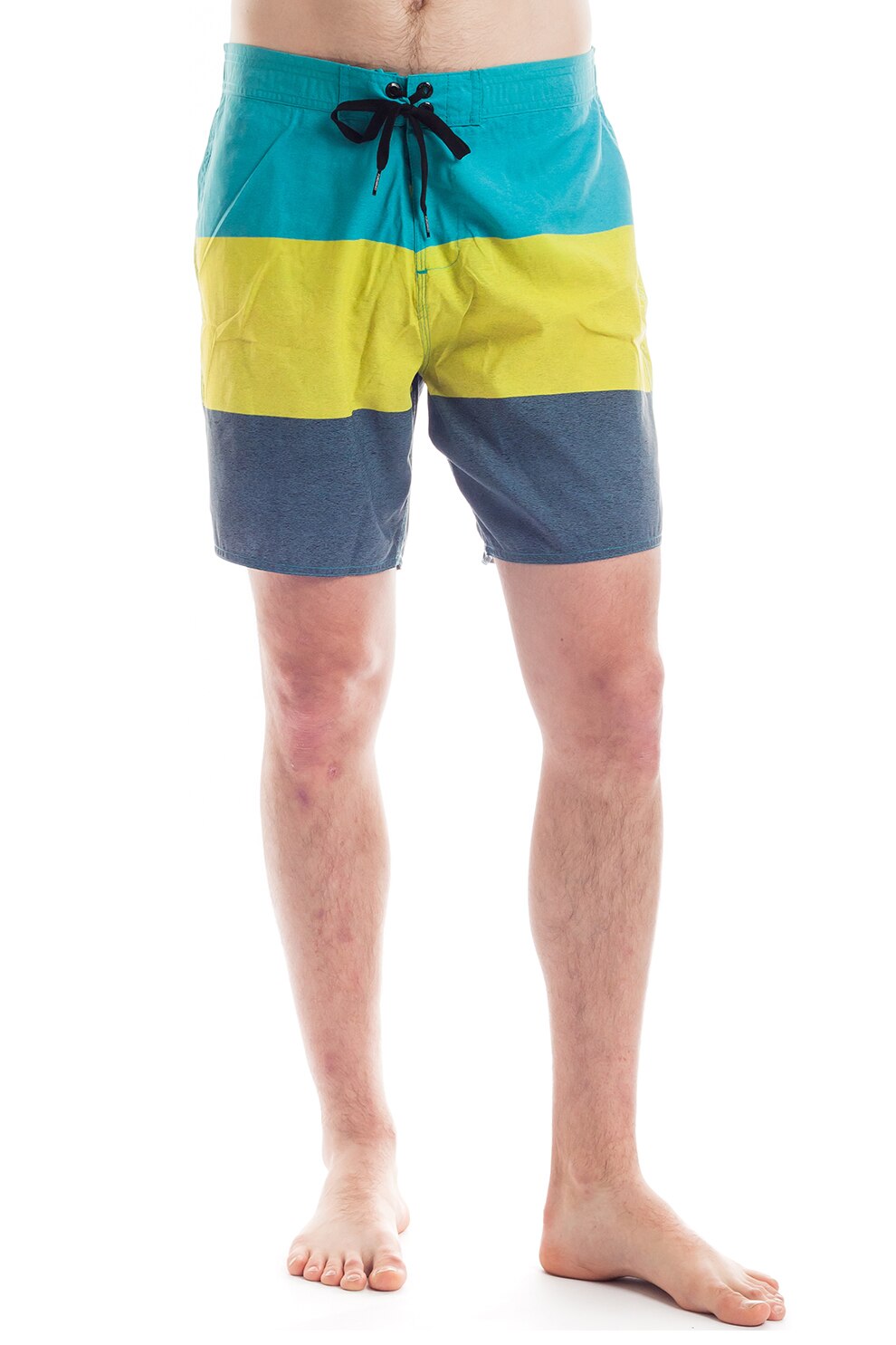 Fundango, Pantaloni scurti de baie cu design colorblock Lano, Albastru/Verde deschis