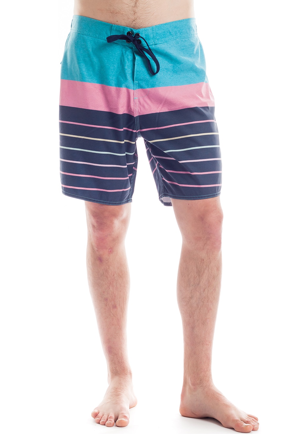 Fundango, Pantaloni scurti de baie cu design colorblock Lano, Albastru/Roz