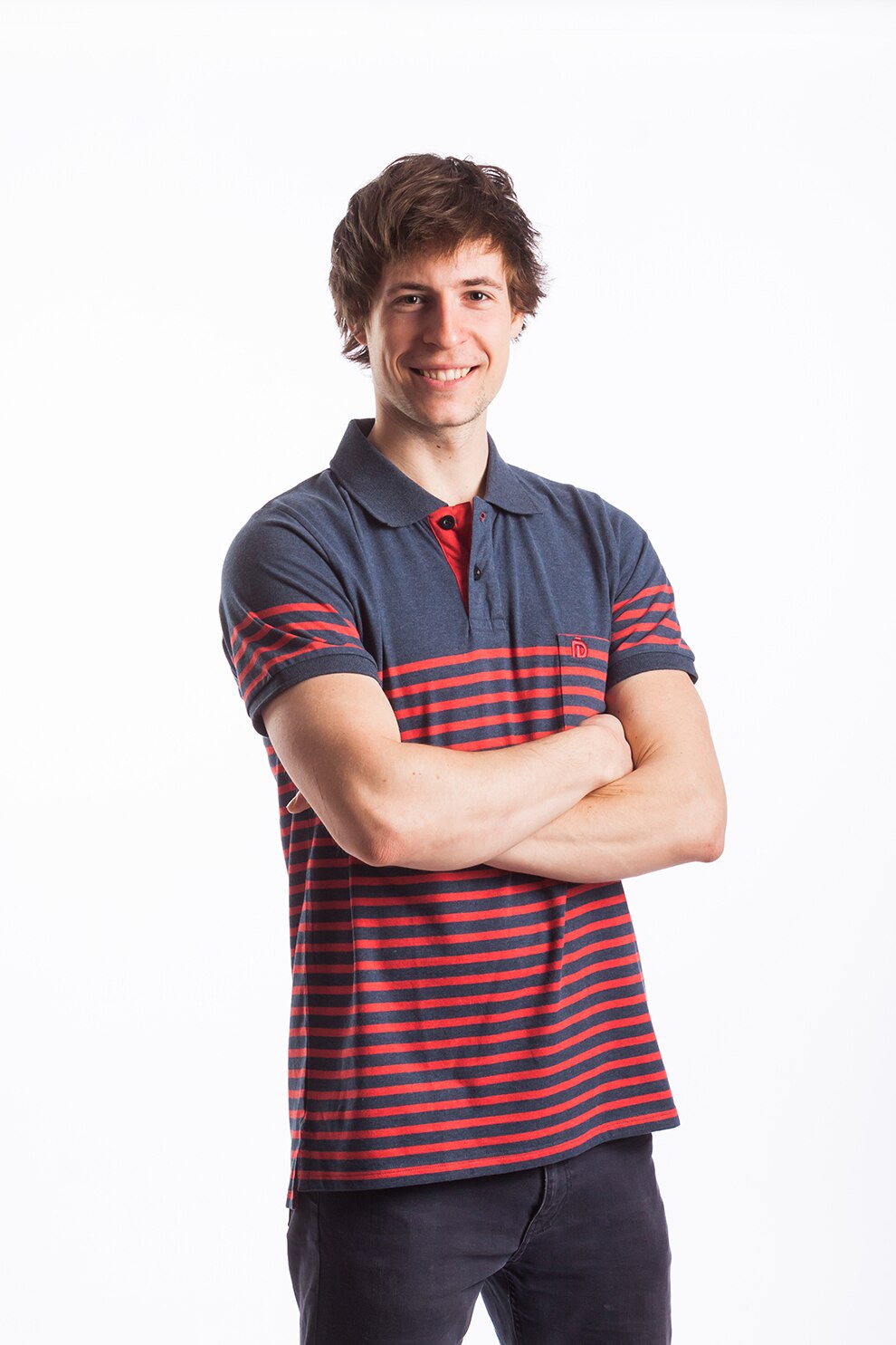 Fundango, Tricou polo regular fit Stordal, Albastru inchis/Rosu, S
