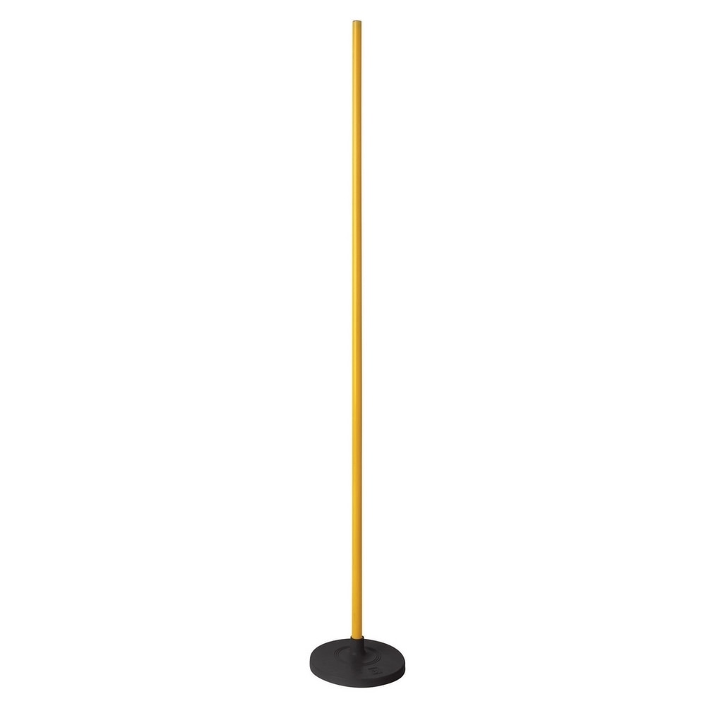 Jalon slalom 160 cm, cu baza, din PVC rezistent, pentru teren sintetic si sala, Galben/Negru