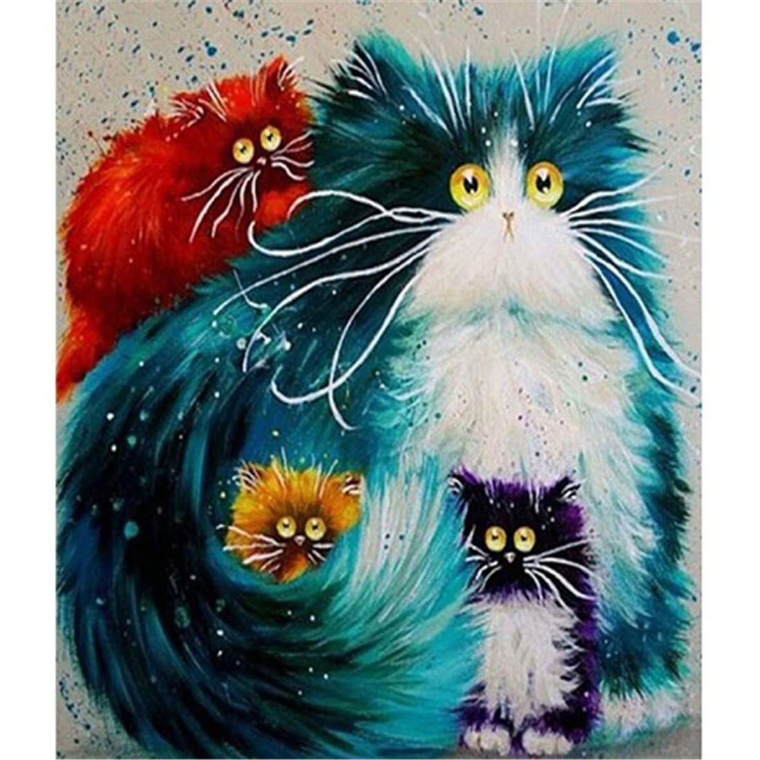 Tablou 500 Picteaza Dupa Numere Pisicile blanoase, 20x30 cm - Krista®