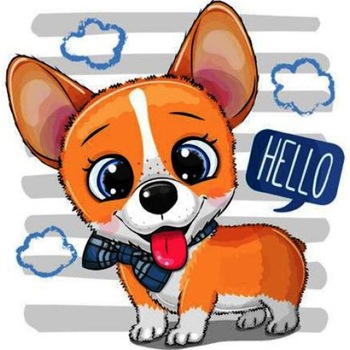 Tablou cu rama de lemn 206, Catelusul cu papion, Pictura cu Diamante, Goblen cu pietre 5D, 20 x 30 cm - Krista® Tablou cu rama de lemn 206, Catelusul cu papion, Pictura cu Diamante, Goblen cu pietre 5D, 20 x 30 cm - Krista®