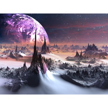 Tablou canvas Univers, iarna cosmica, 105 x 70 cm Tablou canvas Univers, iarna cosmica, 105 x 70 cm