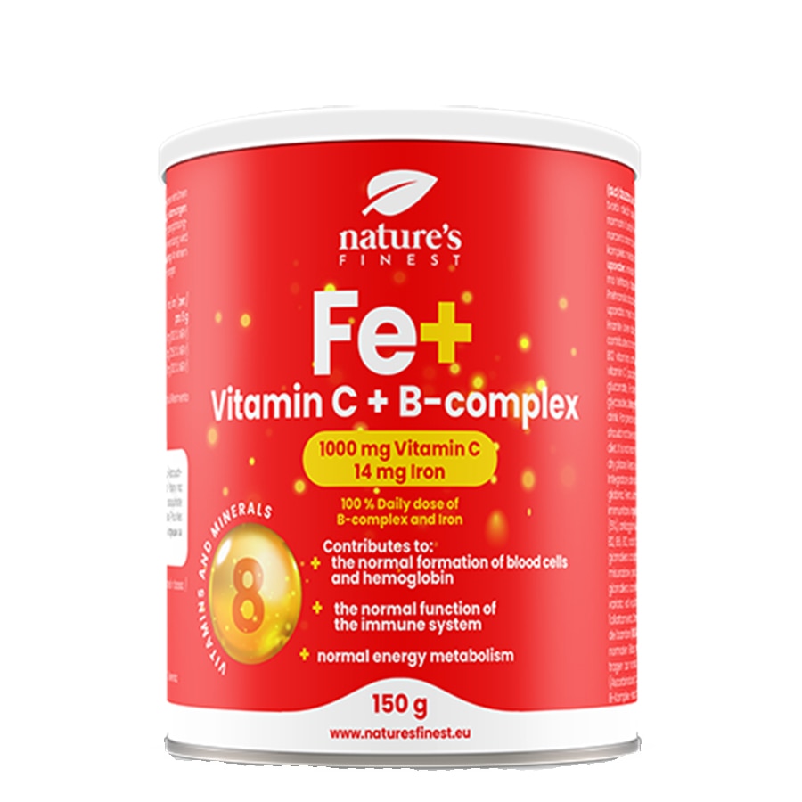 Bautura Nature Finest Fe + Vitamina C + B-complex Nutrisslim, 150 grame