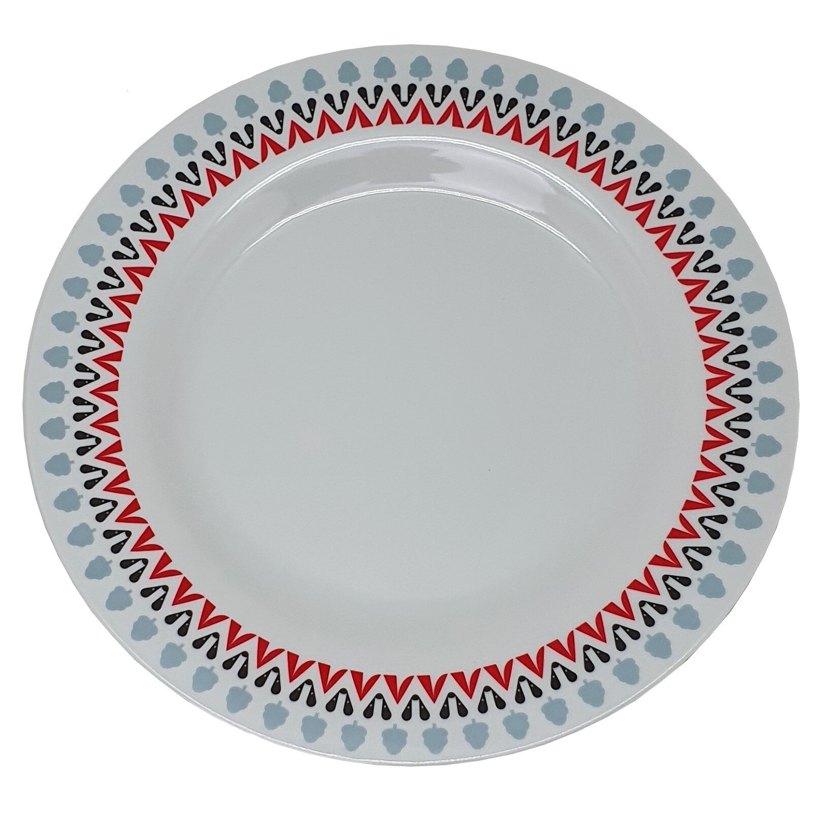 Farfurie Gemma, intinsa, 25 cm, rosu, 2Stx