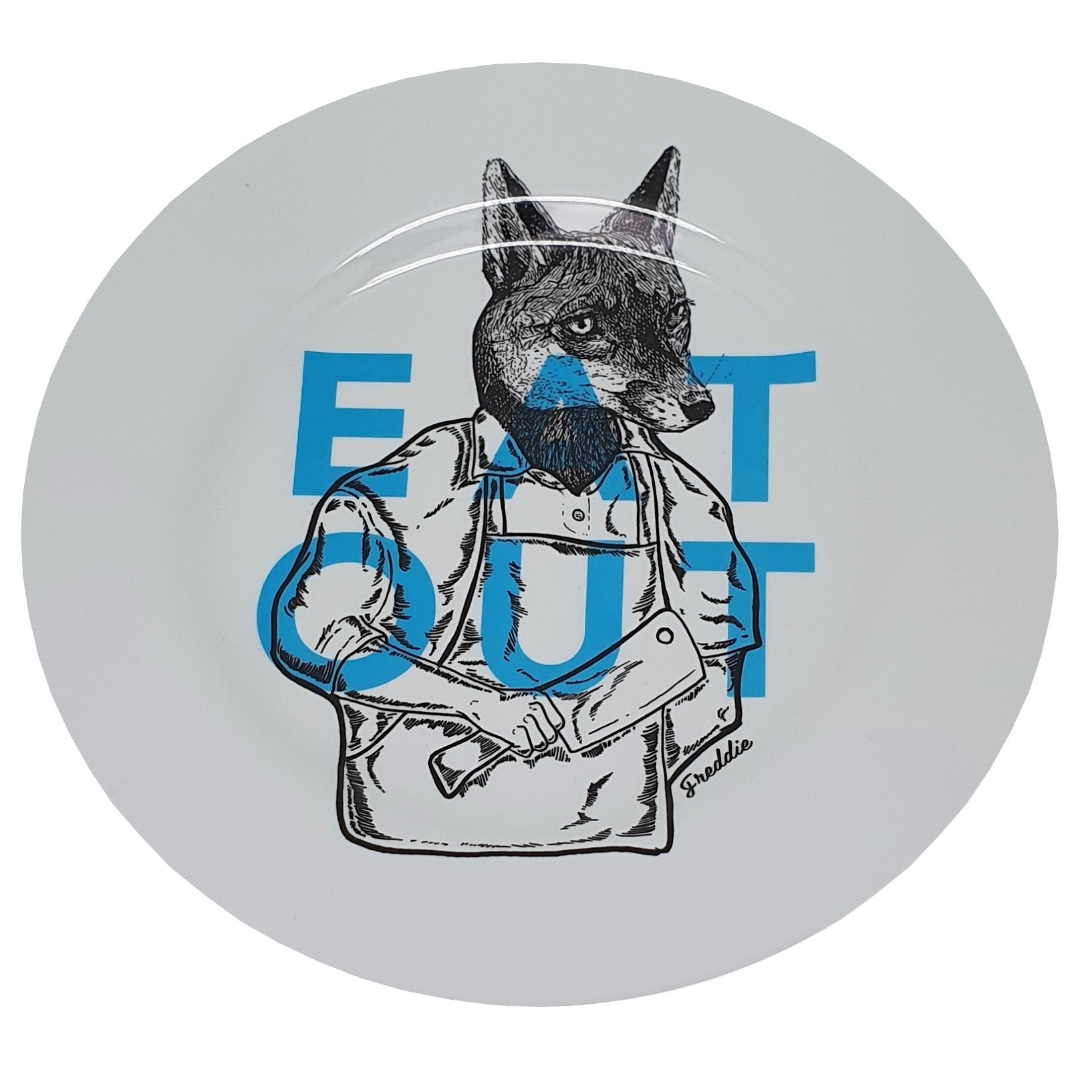 Farfurie Gemma, intinsa, 25 cm, albastru, 6Stx