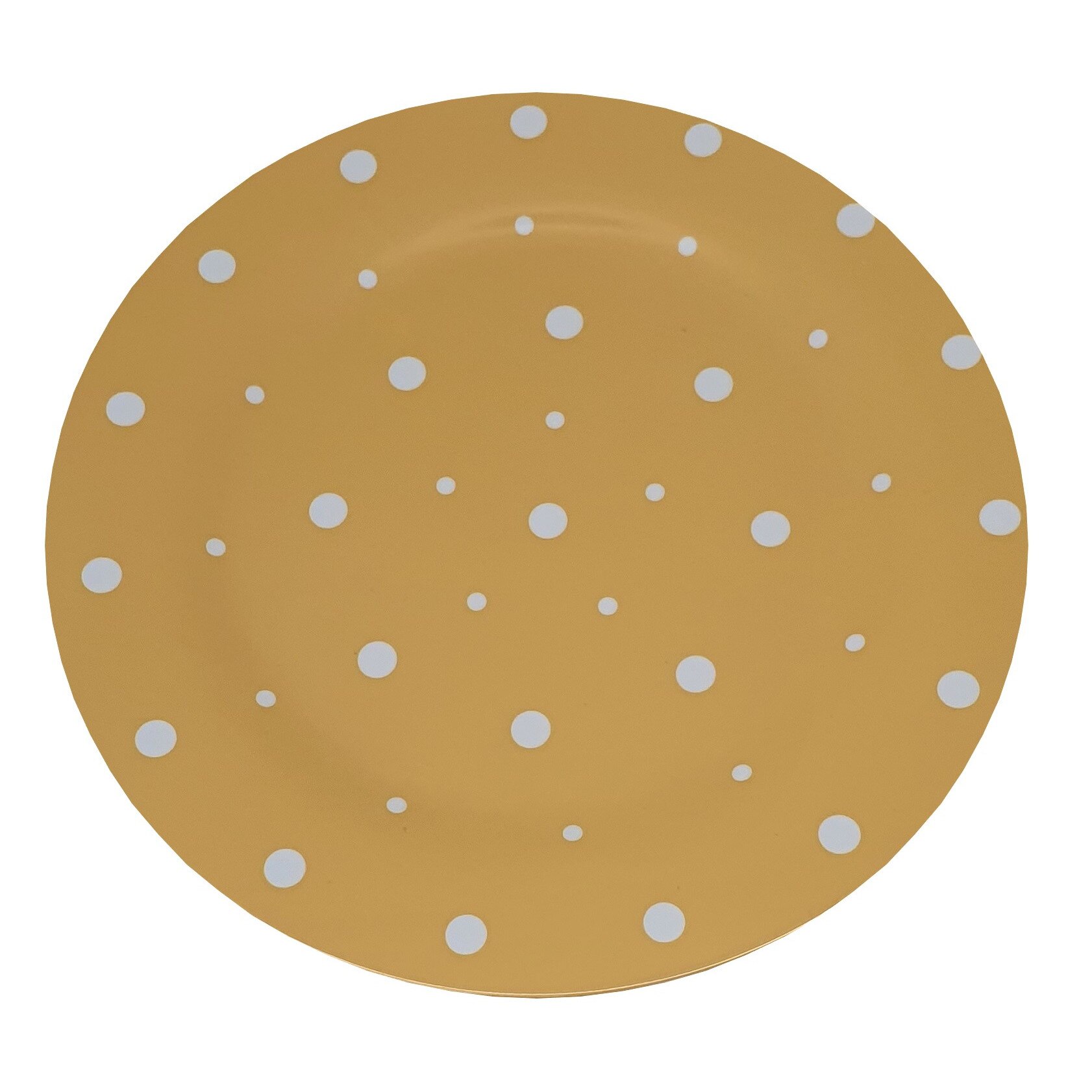 Farfurie Gemma, intinsa, 26 cm, bej, buline, 11Stx