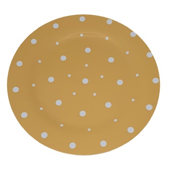 Farfurie Gemma, intinsa, 26 cm, bej, buline, 11Stx Farfurie Gemma, intinsa, 26 cm, bej, buline, 11Stx