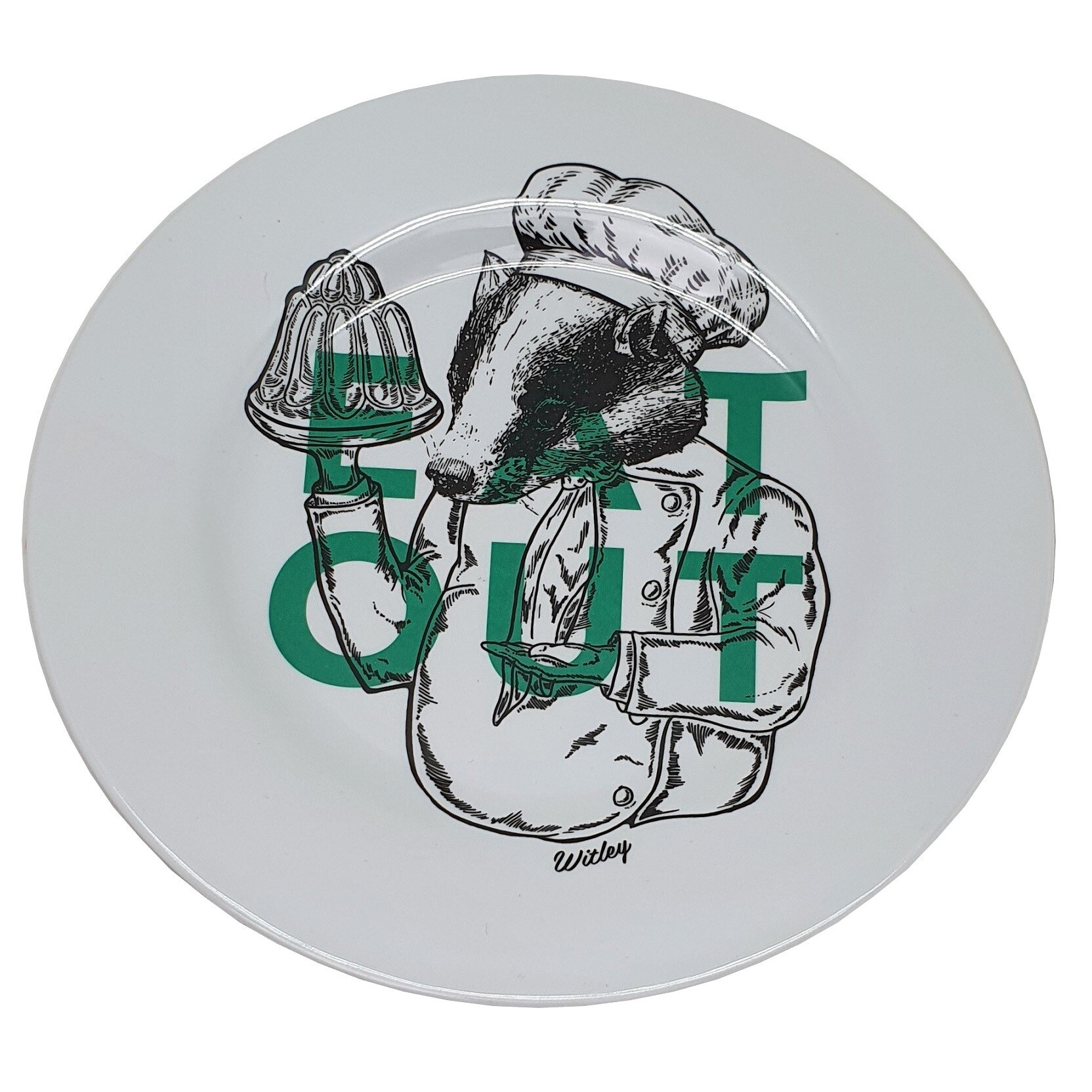 Farfurie Gemma, intinsa, 25 cm, verde, 3Stx