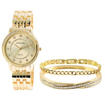 Set cadou ceas dama Excellanc Exclusive, Pavat cu cristale Set cadou ceas dama Excellanc Exclusive, Pavat cu cristale