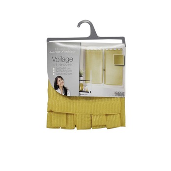 Set 2 draperii 2 x 60 x 120 cm galben, printat, cu amprente metalice Set 2 draperii 2 x 60 x 120 cm galben, printat, cu amprente metalice