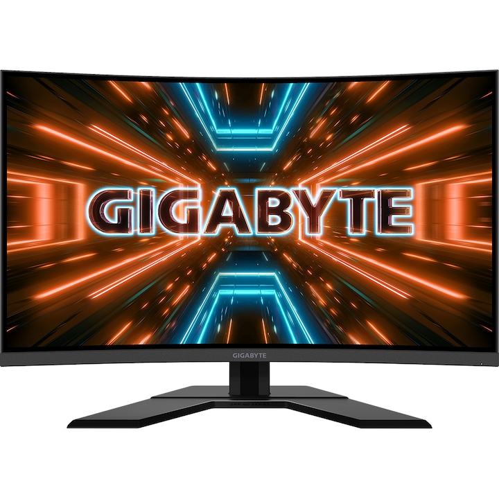 Monitor Gaming GIGABYTE LED VA 31.5" QHD, 1ms, 165hz, 1500R,VESA Display HDR400, 2xHDMI, Display Port, USB, G32QC A