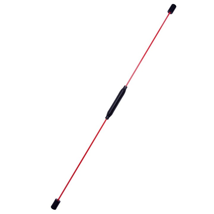 Bara flexibila Swing Stick, 161 cm, aerobic, fitness, gimnastica, Rosu/Negru