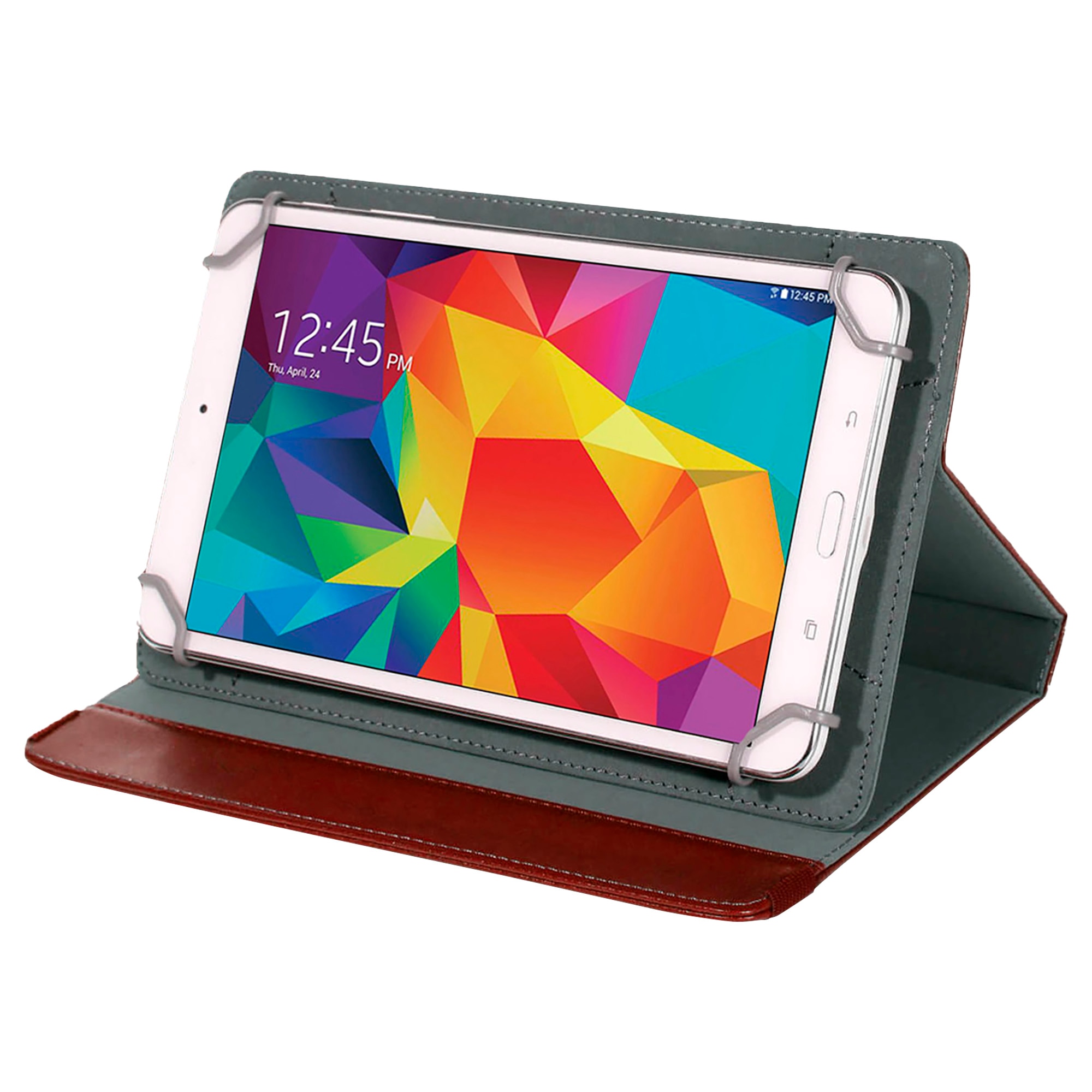 Husa de protectie pentru tablete 360 °, 8'', Piele sintetica, Maro