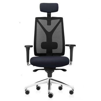 Scaun ergonomic de birou TRAFFIC CHAIRS GENIUS, mesh NEGRU, sezut textil NEGRU, spatar reglabil pe inaltime, tetiera, brate reglabile 4D, mecanism multiblock, suport lombar reglabil in adancime, stea aluminiu, rotile gumate mari Scaun ergonomic de birou TRAFFIC CHAIRS GENIUS, mesh NEGRU, sezut textil NEGRU, spatar reglabil pe inaltime, tetiera, brate reglabile 4D, mecanism multiblock, suport lombar reglabil in adancime, stea aluminiu, rotile gumate mari