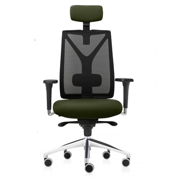 Scaun ergonomic de birou TRAFFIC CHAIRS GENIUS, mesh NEGRU, sezut textil VERDE INCHIS, spatar reglabil pe inaltime, tetiera, brate reglabile 4D, mecanism multiblock, suport lombar reglabil in adancime, stea aluminiu, rotile gumate mari Scaun ergonomic de birou TRAFFIC CHAIRS GENIUS, mesh NEGRU, sezut textil VERDE INCHIS, spatar reglabil pe inaltime, tetiera, brate reglabile 4D, mecanism multiblock, suport lombar reglabil in adancime, stea aluminiu, rotile gumate mari