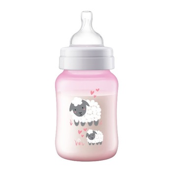 Biberon anti-colici Philips Avent SCF821/14, cu tetina debit lent, 260 ml, Roz Biberon anti-colici Philips Avent SCF821/14, cu tetina debit lent, 260 ml, Roz
