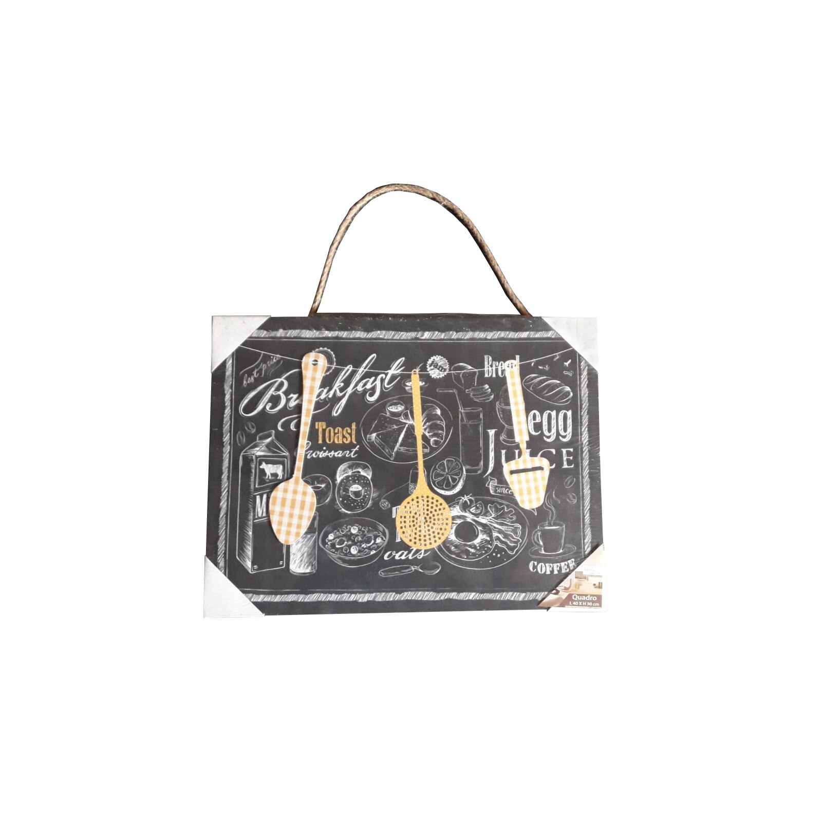 Tablou pentru bucatarie, Breakfast, cu produse mic dejun, 40 x 30 cm