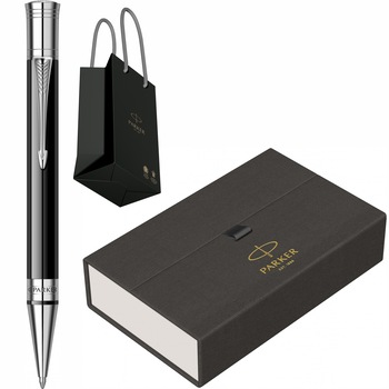 Pix Parker Duofold Royal Classic Black PDT cu punga Parker Pix Parker Duofold Royal Classic Black PDT cu punga Parker