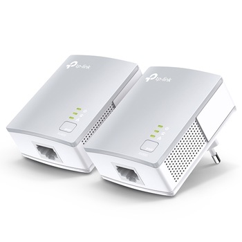 Bridge-extender Wi-fi la RJ45 TP-link, Tlpa411, AV600, starter Kit, 2buc, Alb Bridge-extender Wi-fi la RJ45 TP-link, Tlpa411, AV600, starter Kit, 2buc, Alb