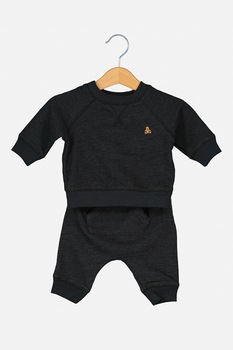 GAP, Set de bluza sport 2 piese din amestec de modal si pantaloni sport, Negru, 50 CM GAP, Set de bluza sport 2 piese din amestec de modal si pantaloni sport, Negru, 50 CM