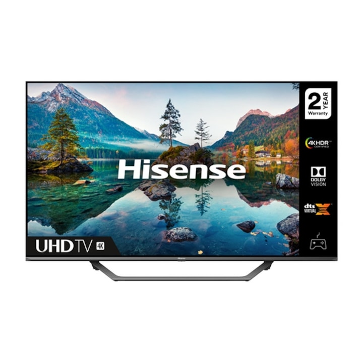 Televizor Hisense 55" A7500F, 4K Ultra HD 3840x2160, DLED, HDR 10, HLG, Dolby Vision, Dolby Audio, DTS, Smart TV, WiFi 5GHz, WiFi Direct, BT, 3xHDMI, 2xUSB, LAN, CI+, DVB-T2/C/S2, Gri - 55A7500F