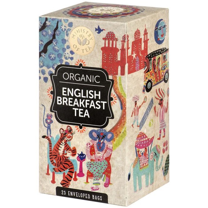 Ceai organic negru englezesc pentru mic dejun Ministry of tea, 20 plicuri