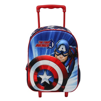 Ghiozdan Troler Captain America First ,31 X 48.5 X 23 cm Ghiozdan Troler Captain America First ,31 X 48.5 X 23 cm
