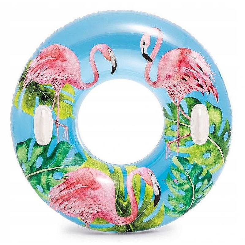 Colac Intex, model cu flamingo cu manere, 97 cm