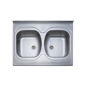 Chiuveta bucatarie Grande DE-313, 80x50cm, pentru blat, 2 cuve , inox Chiuveta bucatarie Grande DE-313, 80x50cm, pentru blat, 2 cuve , inox