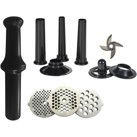 Masina de tocat FRAM FMG-M2000X, 2000W, angrenaje metalice, cutit din inox, 3 site de taiere din inox (3,5,8 mm), accesorii pentru carnati si kibbe, functie “Reverse” , capacitate de tocare: 1.8kg/min, Argintiu