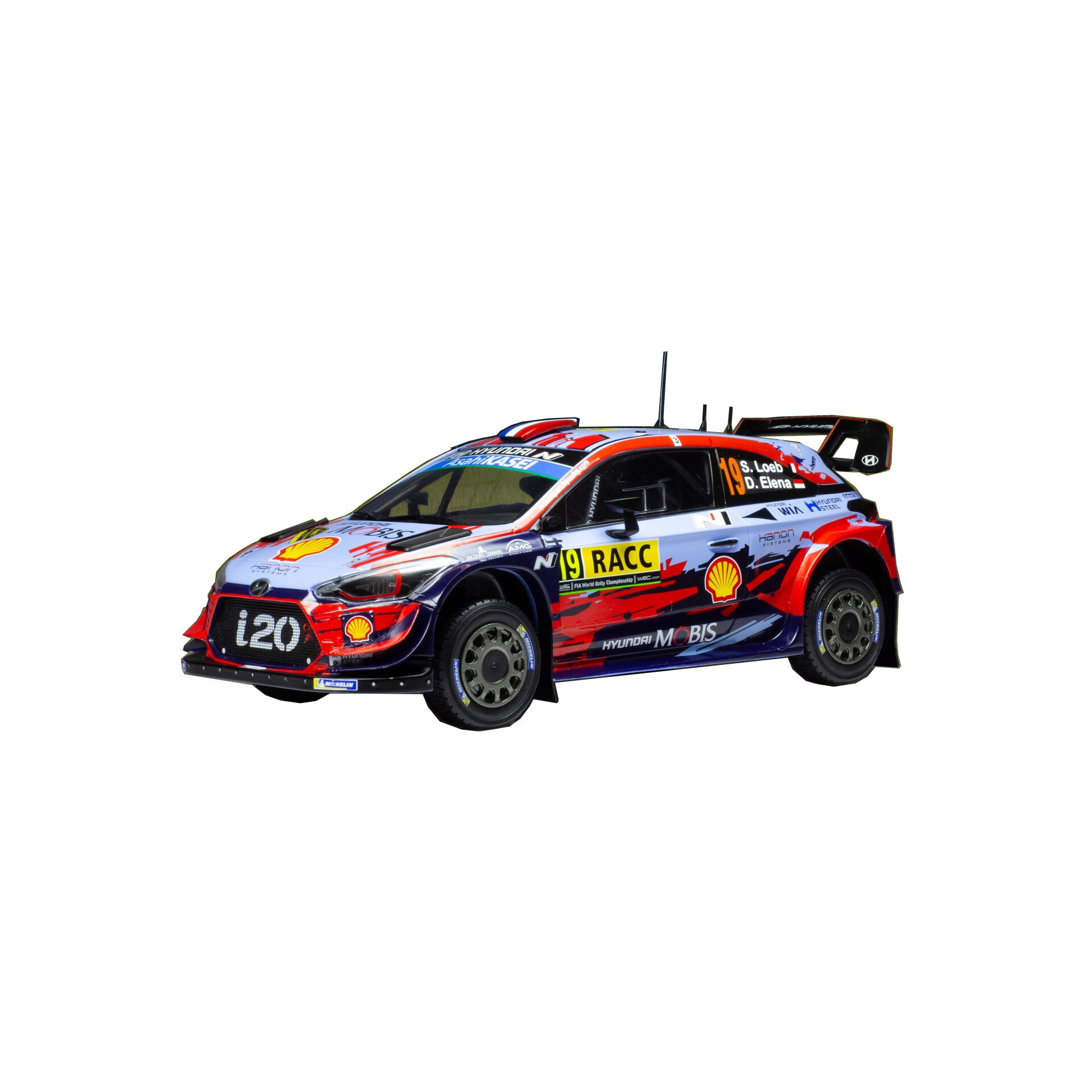Macheta auto Hyundai i20 WRC Catalunya S. Leob (2019) 1:18, Ixo