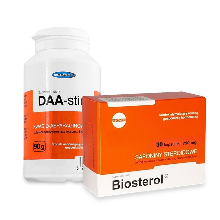 Stimulent testosteron Megabol DAA-stin 90 g plus capsule Biosterol 750 mg