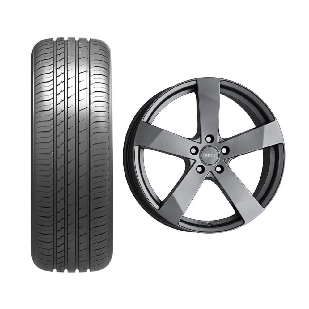 Roata completa Opel Astra J janta aliaj Dezent TD graphite 5x105, 16 inch si anvelopa vara Sailun Atrezzo Elite 205/55R16 91V si Senzor presiune ALCAR