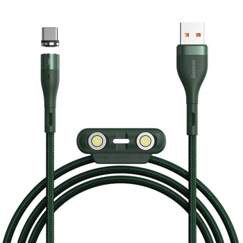 Cablu de date Baseus, USB - Lightning, 1 m, Verde Cablu de date Baseus, USB - Lightning, 1 m, Verde