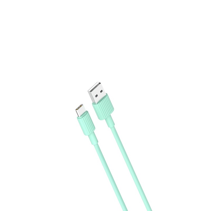 XO кабел за данни, USB - USB-C, 1 м, зелен