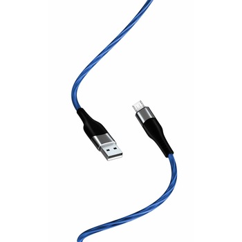 Cablu de date XO, USB - Micro USB, 1 m, Albastru Cablu de date XO, USB - Micro USB, 1 m, Albastru
