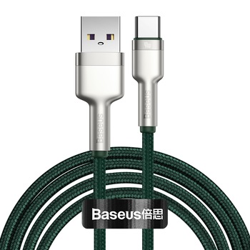 Cablu de date Baseus, USB - USB-C, 2 m, Verde Cablu de date Baseus, USB - USB-C, 2 m, Verde