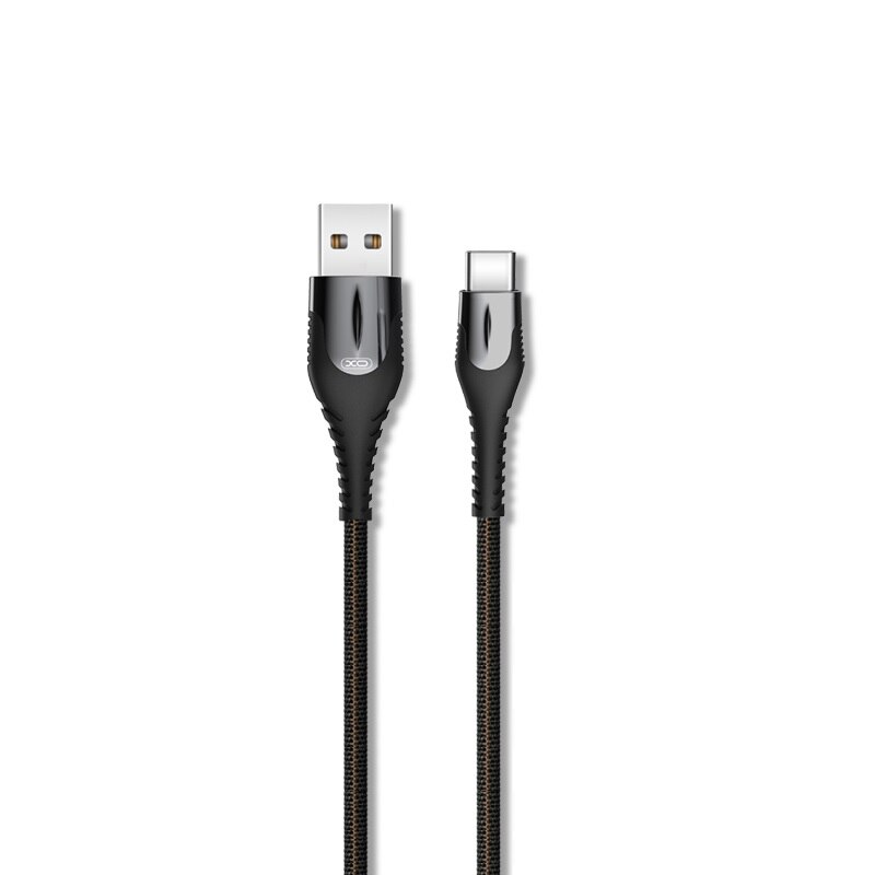 Cablu de date XO, USB - USB-C, 1 m, Negru