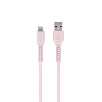 Cablu de date TFO, USB - Lightning, 1 m, Roz Cablu de date TFO, USB - Lightning, 1 m, Roz