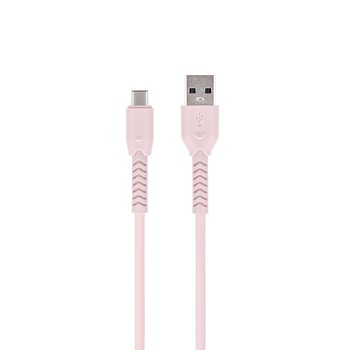 Cablu de date TFO, USB - USB-C, 1 m, Roz Cablu de date TFO, USB - USB-C, 1 m, Roz