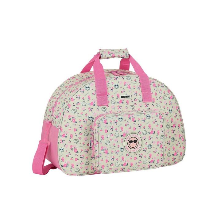 Sporttáska Smiley World Garden Pink White (48 x 33 x 21 cm)