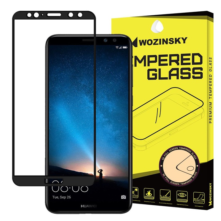 Протектор Wozinsky Full Glue за Huawei Mate 10 Lite, черен
