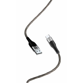 Cablu de date XO, USB - USB-C, 1 m, Gri Cablu de date XO, USB - USB-C, 1 m, Gri
