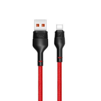 Cablu de date XO, USB - USB-C, 1 m, Rosu Cablu de date XO, USB - USB-C, 1 m, Rosu