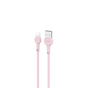 Cablu de date XO, USB - Lightning, 1 m, Roz Cablu de date XO, USB - Lightning, 1 m, Roz
