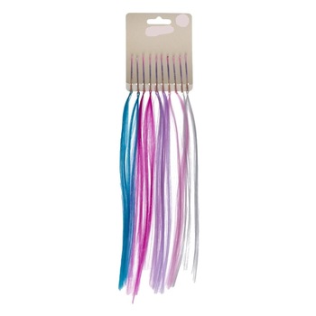 Set 10 extensii colorate de par, 26 cm Set 10 extensii colorate de par, 26 cm